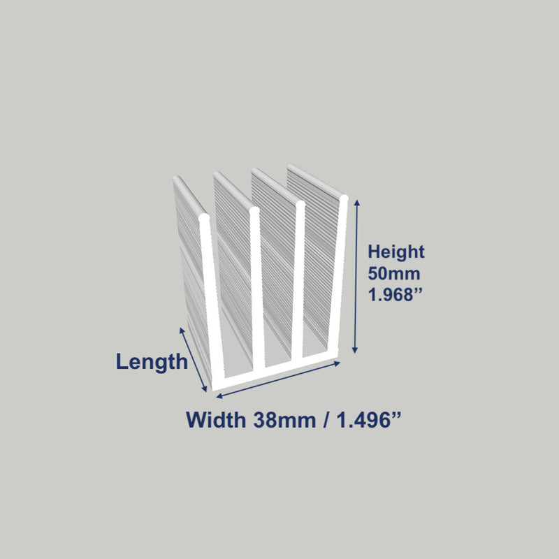 1.496'' (38mm) Wide Heatsink (1661AS)