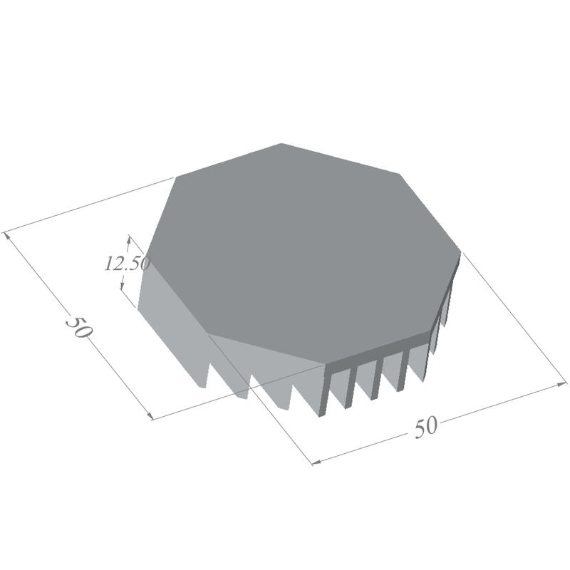 Diameter 1.97'' (50mm) H:0.49'' (12.5mm)