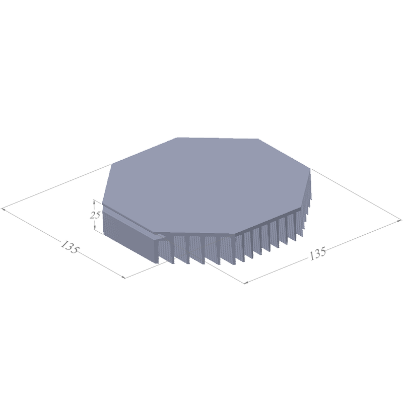 Diameter 5.31'' (135mm) H:0.98'' (25mm)