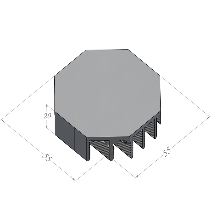 Diameter 2.17'' (55mm) H:0.79'' (20mm)
