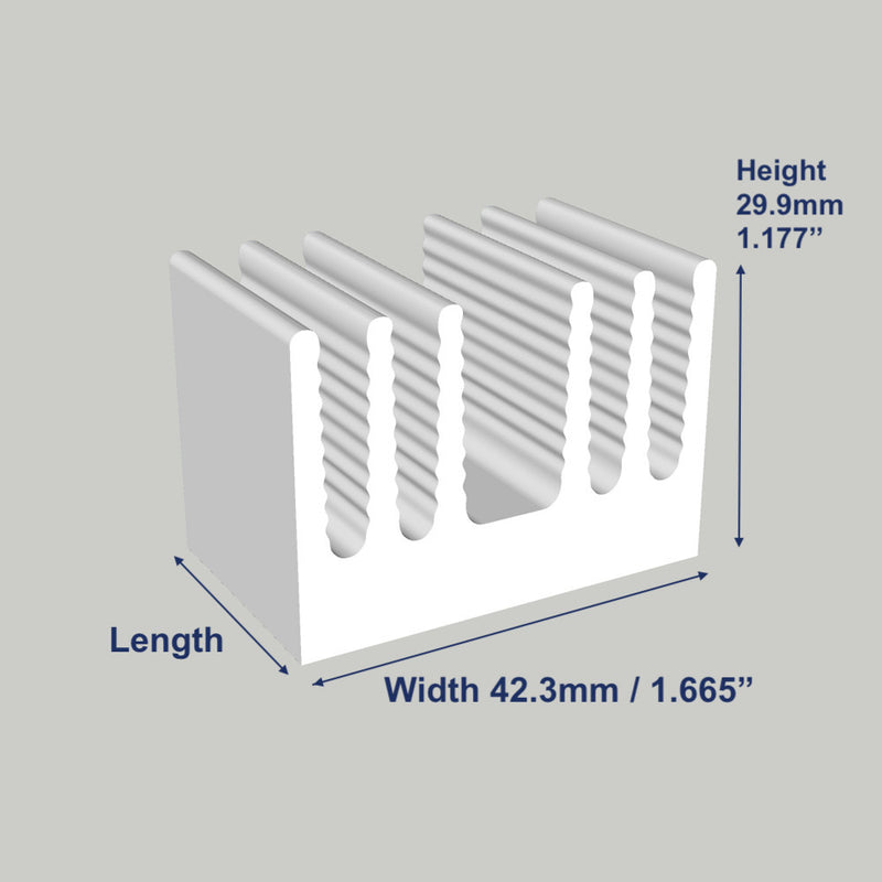 1.665'' (42.3mm) Wide Heatsink (262AS)