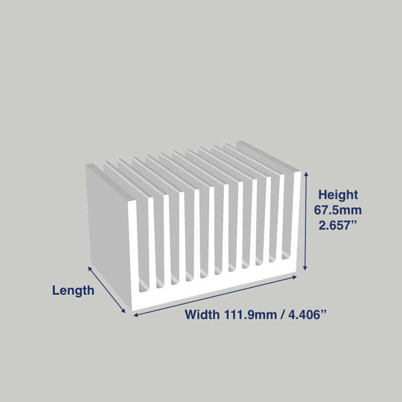 4.406'' (111.9mm) Wide Heatsink (267AS)