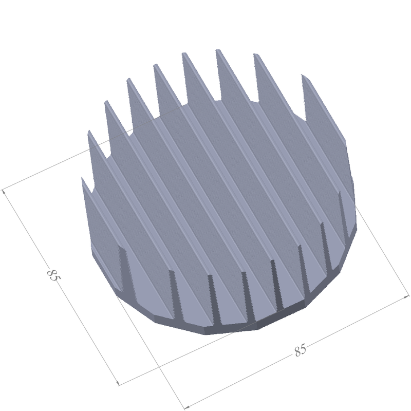 Diameter 3.35'' (85mm) H:1.38'' (35mm)