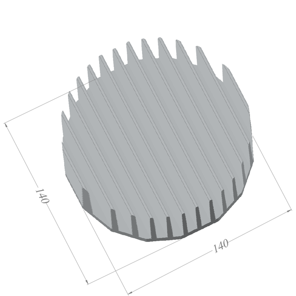 Diameter ⌀5.51'' (⌀140mm) H:2.17'' (55mm)