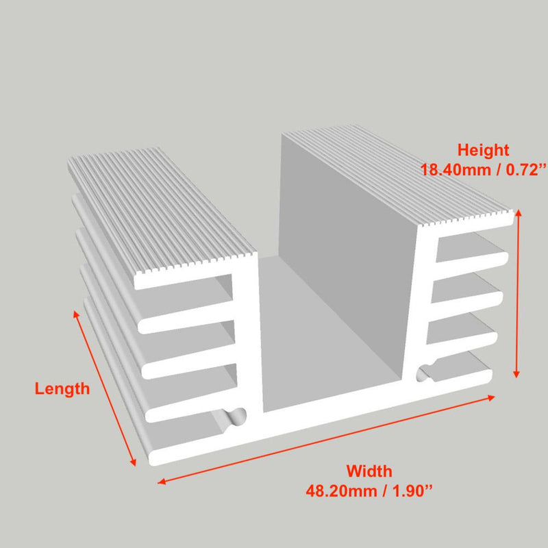 W:1.90'' (48.20mm) H:0.72'' (18.40mm)