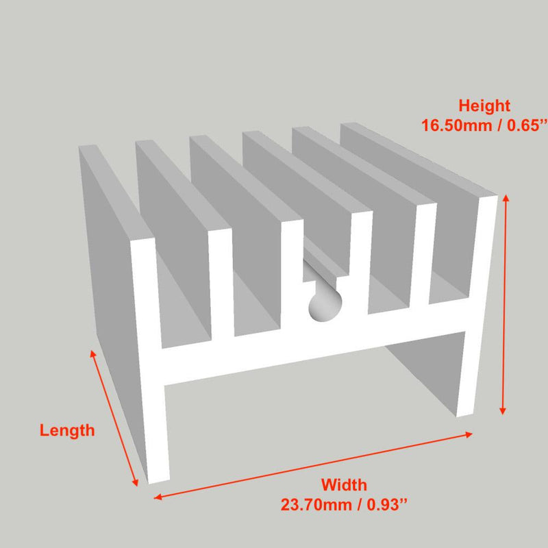 W:0.93'' (23.70mm) H:0.65'' (16.50mm)