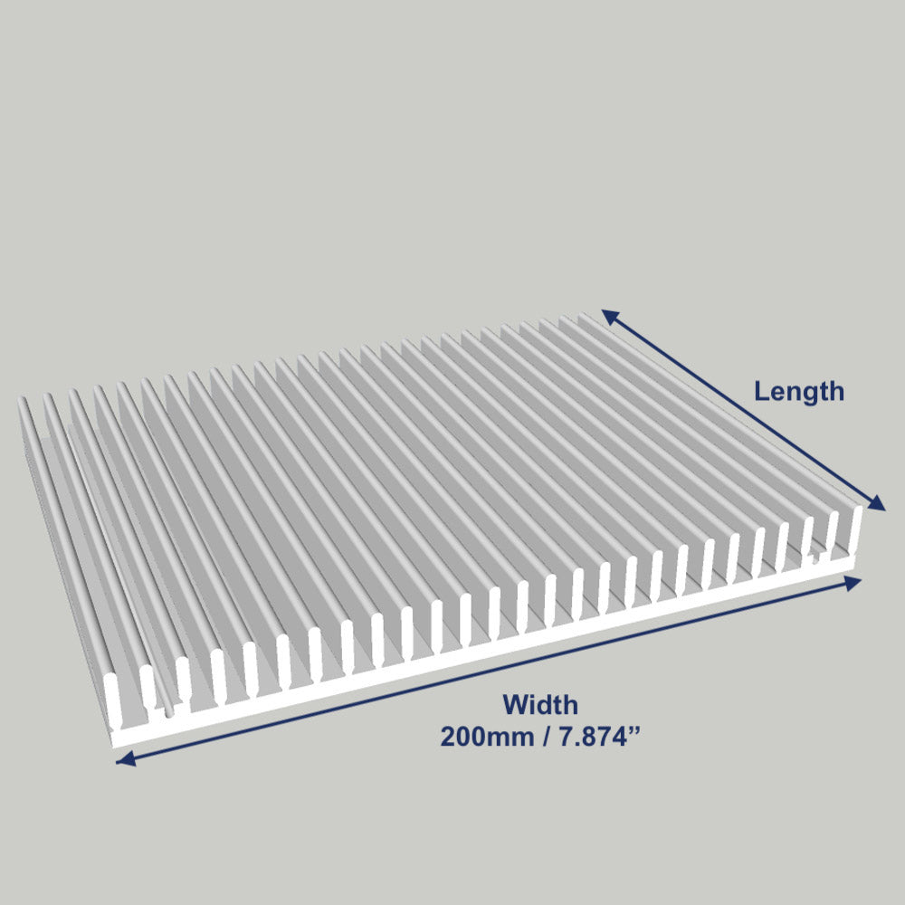7.874'' (200mm) Wide Heatsink (64AS) – HEATSINKONLINE
